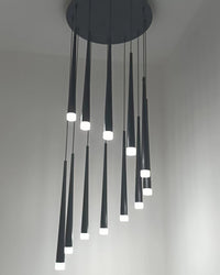 WOMO Cone Spiral Cascading Chandelier-WM2204