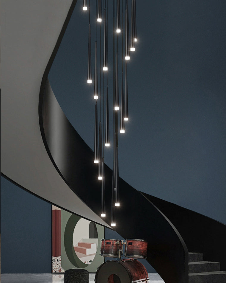 WOMO Cone Spiral Cascading Chandelier-WM2204