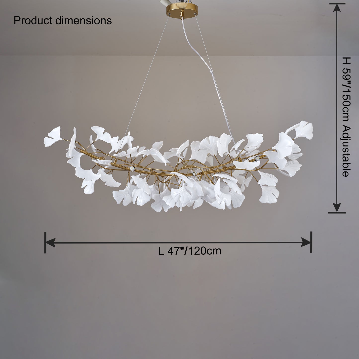 WOMO Ginkgo Linear Chandelier-WM2706