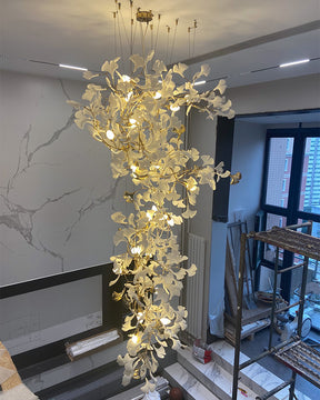 WOMO Ginkgo Long Staircase Chandelier-WM2206