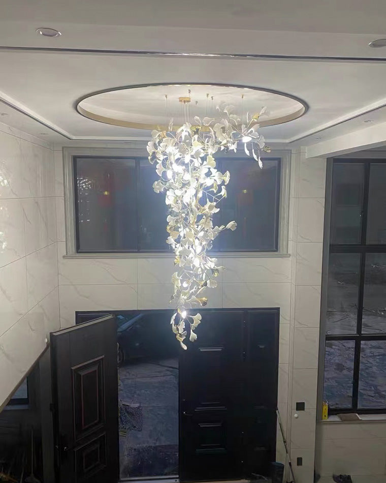 WOMO Ginkgo Long Staircase Chandelier-WM2206