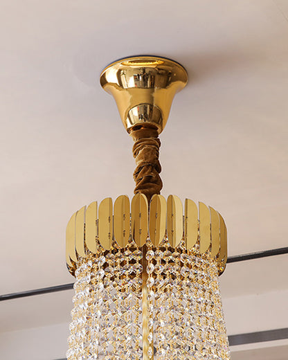 WOMO Tiered Gold Crystal Chandelier-WM2207