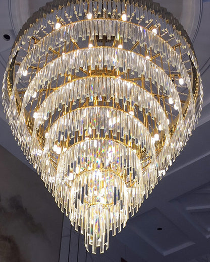 WOMO Tiered Gold Crystal Chandelier-WM2207