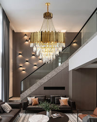 WOMO Tiered Gold Crystal Chandelier-WM2207