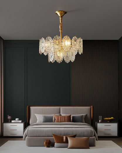 WOMO Tiered Textured Glass Chandelier-WM2208