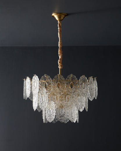 WOMO Tiered Textured Glass Chandelier-WM2208