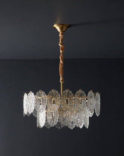 WOMO Tiered Textured Glass Chandelier-WM2208