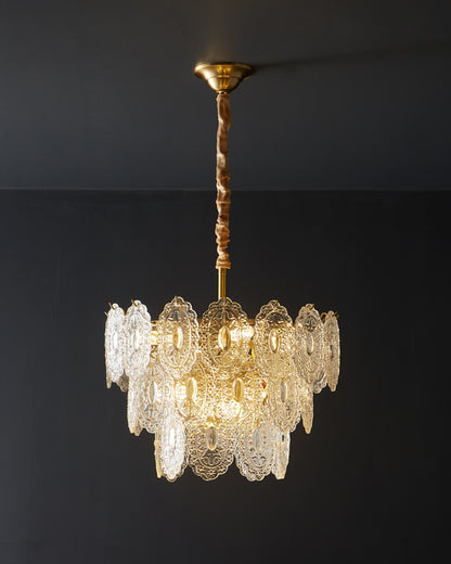 WOMO Tiered Textured Glass Chandelier-WM2208