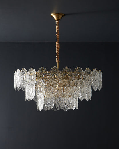 WOMO Tiered Textured Glass Chandelier-WM2208