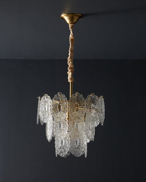 WOMO Tiered Textured Glass Chandelier-WM2208