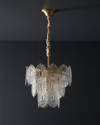 WOMO Tiered Textured Glass Chandelier-WM2208