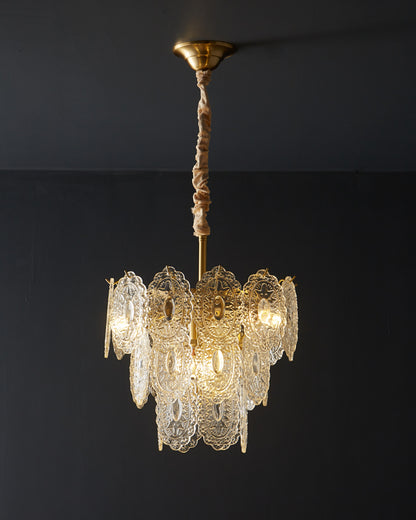 WOMO Tiered Textured Glass Chandelier-WM2208