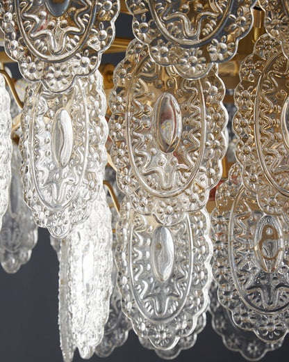 WOMO Tiered Textured Glass Chandelier-WM2208