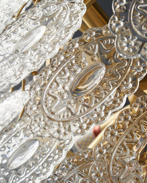 WOMO Tiered Textured Glass Chandelier-WM2208