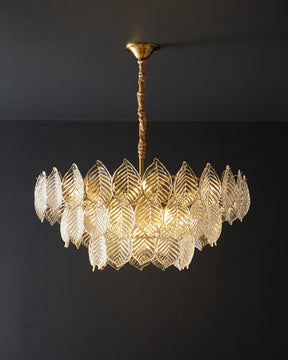 WOMO Tiered Glass Leaf Chandelier-WM2209