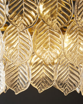 WOMO Tiered Glass Leaf Chandelier-WM2209