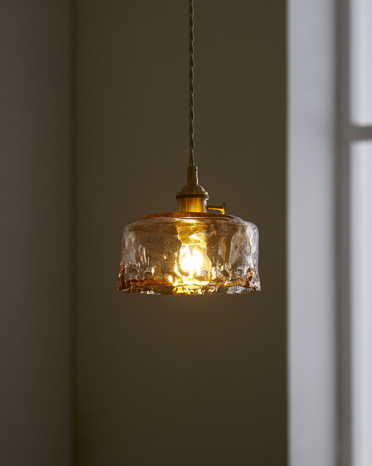 WOMO Amber Glass Small Pendant Light-WM2210