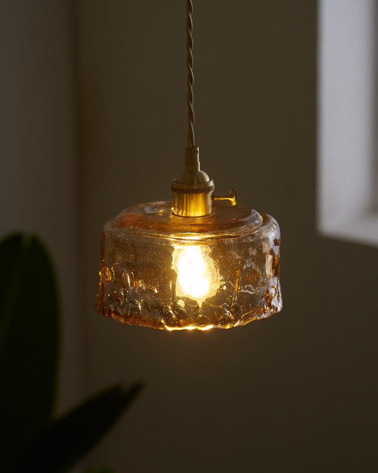 WOMO Amber Glass Small Pendant Light-WM2210