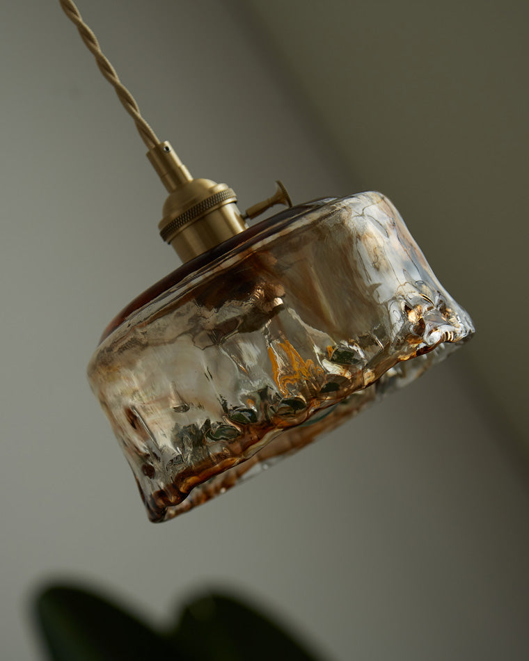 WOMO Amber Glass Small Pendant Light-WM2210