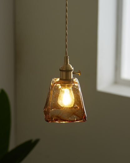 WOMO Amber Glass Small Pendant Light-WM2210