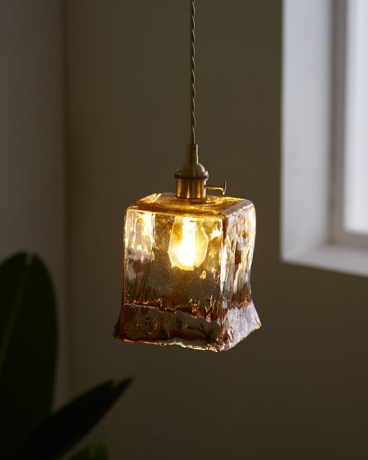 WOMO Amber Glass Small Pendant Light-WM2210