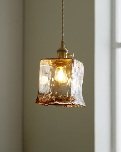 WOMO Amber Glass Small Pendant Light-WM2210