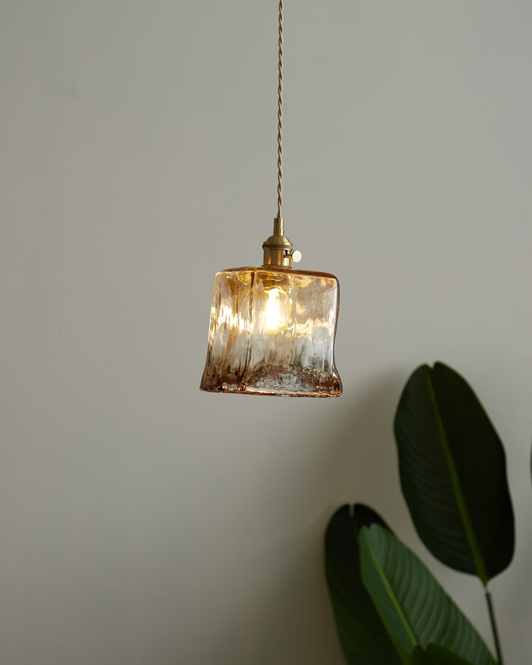 WOMO Amber Glass Small Pendant Light-WM2210