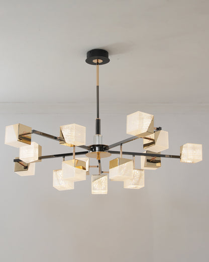 WOMO Prismatic Cube Gold Chandelier-WM2211