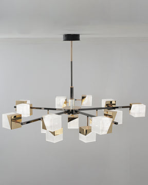 WOMO Cubes Gold Chandelier-WM2211