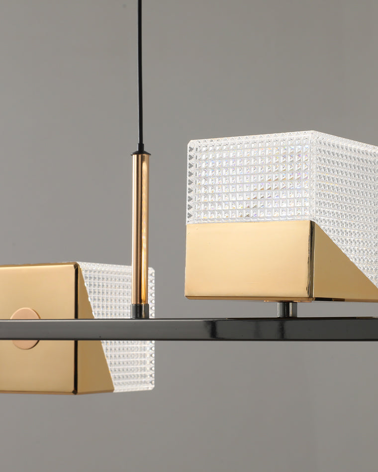 WOMO Prismatic Cube Gold Chandelier-WM2211