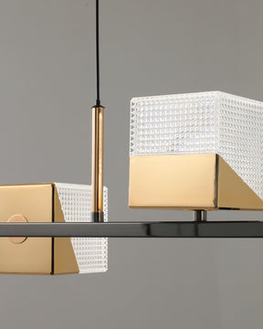 WOMO Cubes Gold Chandelier-WM2211