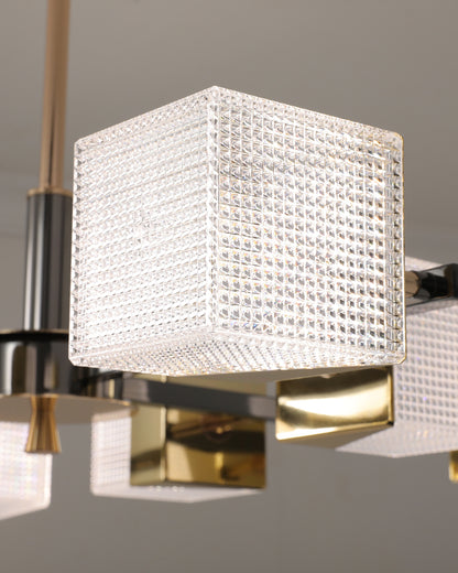 WOMO Prismatic Cube Gold Chandelier-WM2211