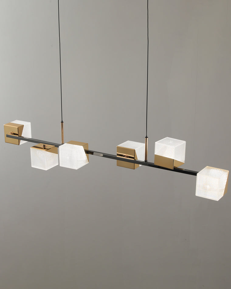 WOMO Prismatic Cube Gold Chandelier-WM2211