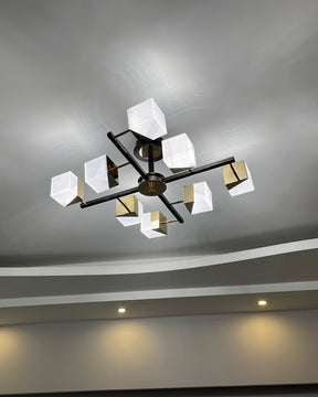 WOMO Cubes Gold Chandelier-WM2211