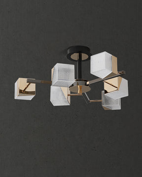 WOMO Cubes Gold Chandelier-WM2211