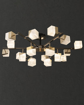 WOMO Cubes Gold Chandelier-WM2211