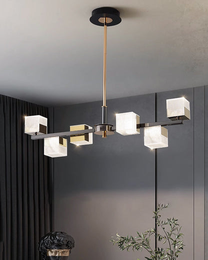 WOMO Prismatic Cube Gold Chandelier-WM2211