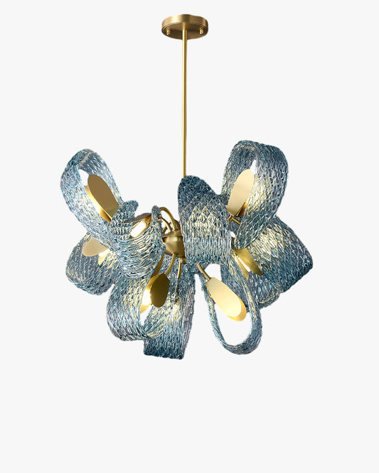 WOMO Peacock Leaf Glass Chandelier-WM2213