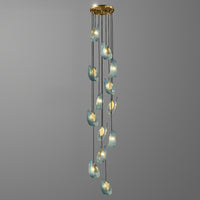 WOMO Peacock Blue Art Glass Pendant Light-WM2213a