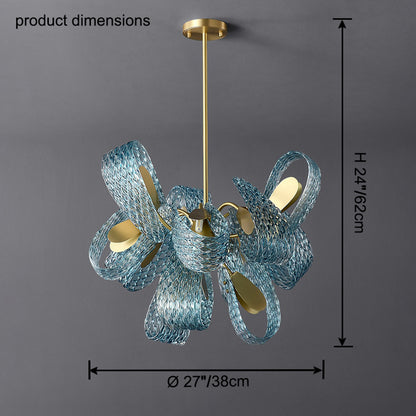 WOMO Peacock Art Glass Chandelier-WM2213b