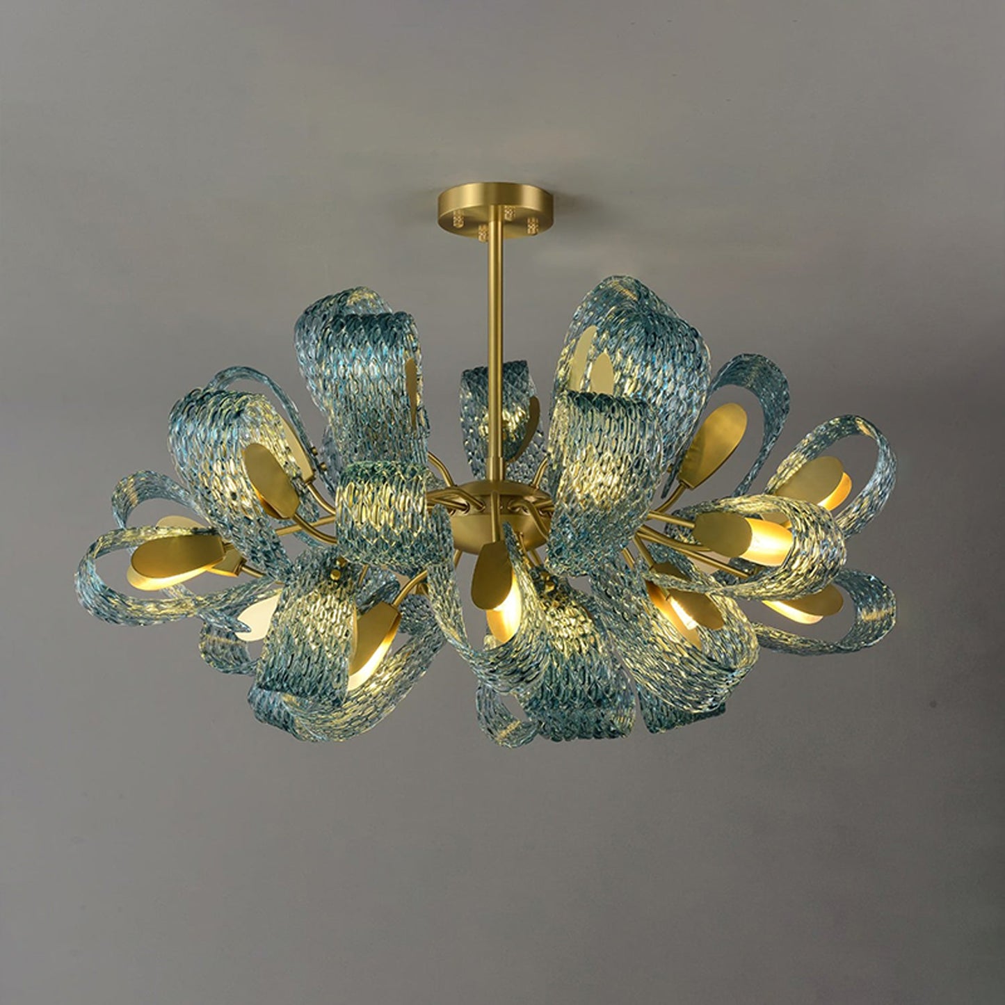 WOMO Peacock Art Glass Chandelier-WM2213b