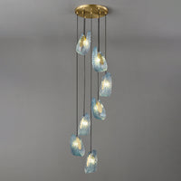 WOMO Peacock Blue Art Glass Pendant Light-WM2213a
