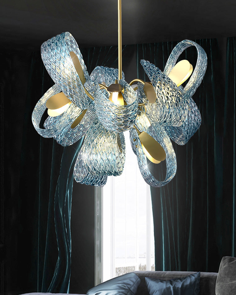 WOMO Peacock Leaf Glass Chandelier-WM2213