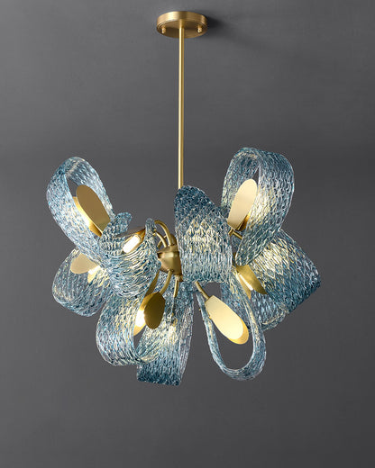 WOMO Peacock Leaf Glass Chandelier-WM2213