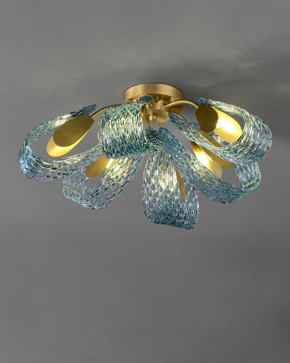 WOMO Peacock Leaf Glass Chandelier-WM2213