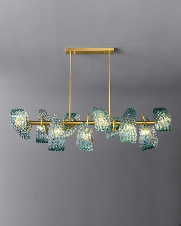 WOMO Peacock Leaf Glass Chandelier-WM2213