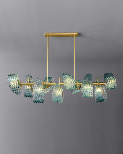 WOMO Peacock Leaf Glass Chandelier-WM2213