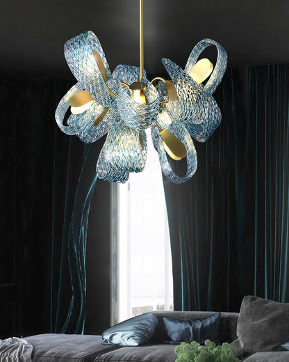 WOMO Peacock Leaf Glass Chandelier-WM2213