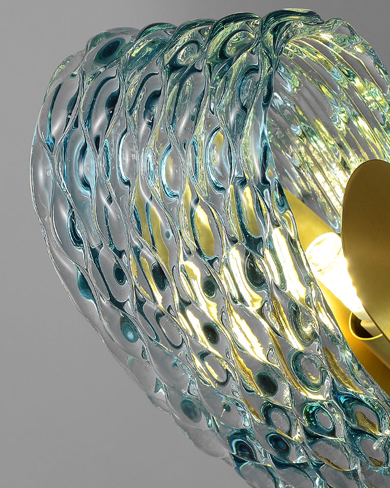 WOMO Peacock Blue Art Glass Chandelier-WM2213