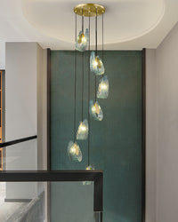 WOMO Peacock Blue Art Glass Pendant Light-WM2213a